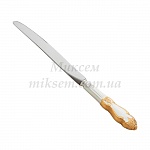 Нож десертный «Серебряная Роза» с позолотой (Мельхиор, Кольчугино)