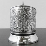 Подстаканник Кольчугино никелированный «Новогодний»