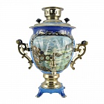 Самовар расписной «Лодки на морских волнах», 3л (С-п/ж)