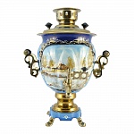 Самовар расписной «Зима в деревне», 3л (С-п+/ж)