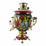 Самовар расписной «Васильки», 3л (С-к/ж)