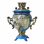 Самовар расписной «Зимний домик на холме», 3л (С-п+/ж)