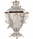 Жаровой (угольный) тульский самовар «Рюмка», 5л (никелированный)
