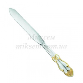Нож для лимона «Серебряная Роза» с позолотой (Мельхиор, Кольчугино)