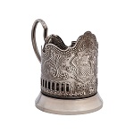 Подстаканник Кольчугино никелированный «Пальмы»